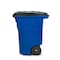 Toter Toter 96 Gal. Trash Can Blue with Quiet Wheels and Lid ANA96 - alternate 2
